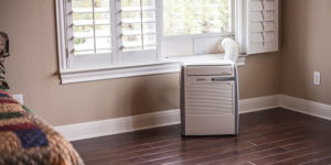 Installation of the portable air conditioner without leaks 6